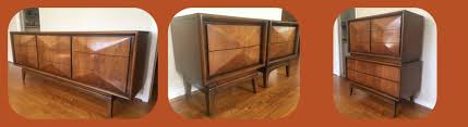 Maybe you would like to learn more about one of these? Walnut Bedroom Set Diamond Front Series In The Style Of Kagan For United Epoch