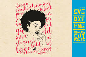 Strong woman clipart free download! Black Girl Svg Afro Woman Svg Words Graphic By Svgyeahyouknowme Creative Fabrica In 2020 Graphic Illustration Afro Women Digital Artwork