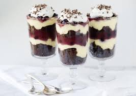 This Black Forest Trifle Brings A Wow Factor To Any Table Our Recipe Is For Individual Trifles Make Ahead Desserts Individual Desserts Black Forest Trifle