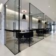 Office glass partition with door profile tafan glass