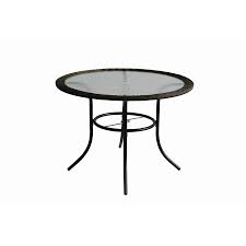 Garden Treasures Severson 40 In W X 40 In L 4 Seat Round Brown Wicker Patio Dining Table With A Glass Tabl Plexiglass Table Tile Patio Table Patio Dining Table