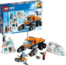 Image not available for color this mobile arctic base camp excavation toy includes an expedition leader, driver, 4 arctic explorer minifigures, frozen prehistoric mammoth toy, crane with moving arm and investigate the wild winterlands with the lego city 60195 arctic mobile exploration base! Amazon Com Lego City Arctic Scout Truck 60194 Building Kit 322 Pieces Discontinued By Manufacturer Toys Games