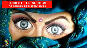 Tribute To Sridevi By Drawing Her Eyes Drawing Realistic Eyes Of Sride Realistic Eye Eye Drawing Drawings