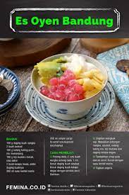 Resep Es Oyen Bandung Ide Makanan Makanan Manis Makanan Penutup