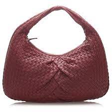Bottega Veneta Red Intrecciato Leather Hobo Bag Dark Red Pony Style Calfskin Ref 215636 Joli Closet