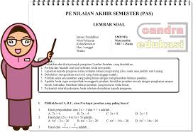 Soal uas matematika kelas 8 semester 2 dan kunci jawabannya. Soal Uas Matematika Kelas 8 Semester 1 Teori Dan Soal