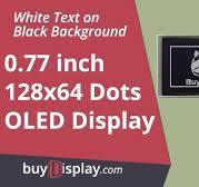 SPI I2C White 0.77 inch OLED Display Panel 128x64 Pixels