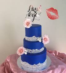 Choose from different sizes of blue gumballs, various styles of display vases and bowls, and all kinds of boxes, buckets, and. Royal Blue And Silver Wedding Cake Ideas Addicfashion