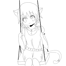 Are you a cat fanatic or a cat person? Girl Anime Cat Coloring Pages Novocom Top