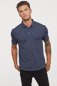 Black And Blue Polo Shirts Polo Shirt Slim Fit Dark Blue Men H M Us 1 Polo Shirt Outfits Polo Shirt Outfit Men Polo Outfit
