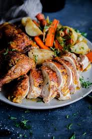 Arrange the chicken and sweet potatoes in a large baking dish or roasting pan and pour the sauce over the chicken and potatoes, gently tossing to thoroughly coat. Middle Eastern Roast Chicken With Vegetables A Beautiful Plate