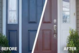 Sherwin williams riverway love my front door now! How To Paint A Front Door Snapdry Door Trim Paint