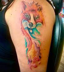 Each watercolor tattoo is a true work of art and looks like a painting! Beautiful Watercolor Fox Done Eternal Tattoos Howell Mi Facebook