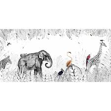 Papier peint triangles graphiques noir et blanc de esta home. Papier Peint Panoramique Animaux Metrozoo Volume 3 Les Dominotiers
