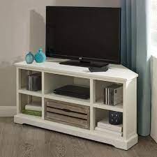 Ivesk white with frosted glass contemporary/modern metal media cabinet. Atlanta White Corner Tv Unit Dunelm Corner Tv Unit Corner Tv Stands Corner Tv Cabinets