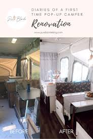 This post may contain affiliate links, meaning, if you click through and make a i hope these photos of various rustic camper remodels will inspire you to tackle your own reno, or maybe pick that paintbrush back up. Pop Up Camper Renovation Follow Along As I Remodel My Pop Up Camper Www Pureblondeblog Com Pop Up Camper Popup Camper Remodel Diy Camper Remodel