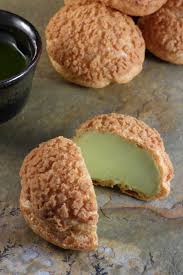 Matcha Caramel Cookie Cream Puffs Cream Puffs Caramel Cookies Cream Puff Recipe