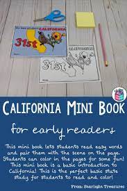 California Mini Book For Early Readers A State Study Mini Books California Facts Kindergarten Resources