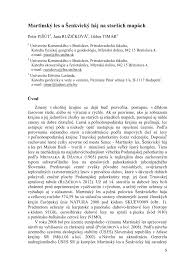 Liečebné domy v dudinciach nesú mená tradičných drahokamov a minerálov. Pdf Martinsky Les A Senkvicky Haj Na Starsich Mapach