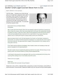 Dunkin' Chief Legal Counsel Steve Horn Is Out