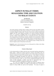 Add take for granted to one of your lists below, or create a new one. Pdf Aspect In Malay Verbs Realigning Time And Volition To Malay Events