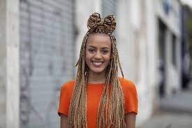 Crochet braid hair braid bow lolita kiki curly wig doll wig braid crochet hairpin big braided wigs bundl hair focus lock african fashion extensions kia freya goddess. How To Do A Hair Bow With Box Braids