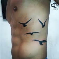 Bird Tattoo On Ribs Pin By Ngoc Bao On Mis Tattoos Tattoos For Guys Feather Tattoos Bird Silhouette Tattoos