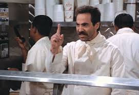 seinfeld' soup nazi shows off his soft