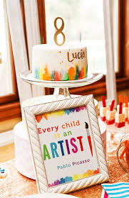 Art Party Great Birthday Party Idea Art Birthday Party Painting Birthday Party Art Birthday