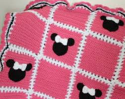 Minnie Mickey Mouse Crochet Pattern Minnie Mouse Baby Etsy Crochet Mickey Mouse Minnie Mouse Blanket Baby Girl Crochet Blanket