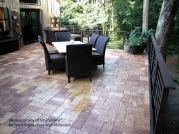 The character of the stone makes this patio! Wood To Stone Decks Decking Materials