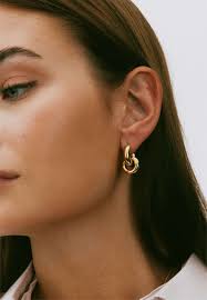 Chunky Eternal Earrings Gold Gold från Edblad