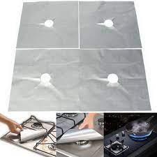 4 Gas Range Stove Top Burner Protector Liner Cover Kitchen Cleaner Reusable Kitchen Tools Gadgets Stove Burner Covers