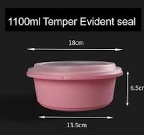 Round Shape 800ml/1100ml/1300ml/1600ml Temper Evident Seal Takeaway Food  Container