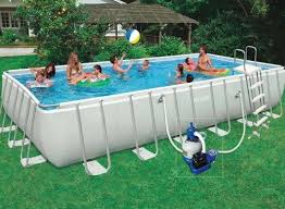 Vous rêvez d'une piscine enterrée rectangulaire ? Piscine Tubulaire Rectangulaire Intex 7 32 M Jardideco Piscine Hors Sol Piscine Tubulaire Rectangulaire Piscine Intex Rectangulaire