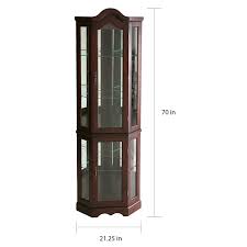 Hometown treasures monograms and gift shop. Mccoy Mahogany Lighted Display Corner Curio Cabinet On Sale Overstock 2105608