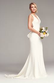 Amsale Back Detail Flared Silk Crepe Gown In Stores Only Nordstrom Red Wedding Dresses Formal Dresses For Weddings Gorgeous Wedding Dress