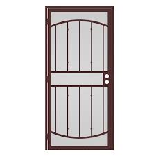 Anyone could punch the screen in and unlock the door from the outside. Gatehouse Gibraltar 36 In X 96 In Bronze Steel Surface Mount Security Door In The Security Doors Department At Lowes Com