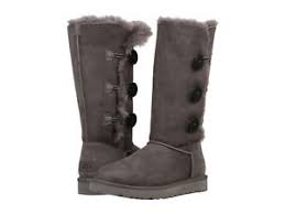 Details About New Women Ugg 2020 Boots Bailey Button Triplet Ii Tall Grey Authentic 1016227