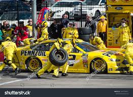 In motorsports, a pit stop is a pause for refuelling, new tyres, repairs, mechanical adjustments, a driver change, as a penalty, or any combination of the above. Las Vegas Nv Mar 04 Pit Stop For Joey Logano In The 22 Car At The Nascar Monster Energy Cup Series Pennzoil 400 R Nascar Pit Stop Nascar Racing Joey Logano