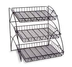 3 Wire Tray Display Rack Food Retail Display Wire Shelving Countertop Display Table Top Display Stand