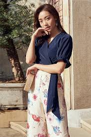 Kedi Wrap Top In Navy Shopperboard