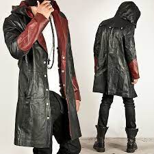 Check spelling or type a new query. Outerwear Black Red Contrast Leather Hood Long Coat 52 For Only 239 00