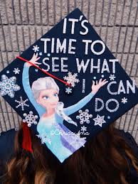 Elsa From Frozen Graduation Cap It S Time To See What I Can Do College Graduation Cap Made By Chrissy Pauley For Marshall University Birrete