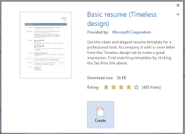 Click create. your chosen resume template appears as a word document and you're ready to edit it with your personal information and experience! How To Create A Professional Resume For Free With Word 2013