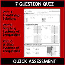 Systems Of Inequalities Quiz By Algebra Accents Tpt