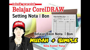 Maybe you would like to learn more about one of these? Cara Membuat Nota Bon Nota Konter Pulsa Youtube