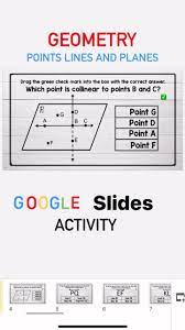 Points Lines And Planes Digital Activity Google Slides Distance Learning Video Video Math Lessons Math Centers Common Core Math