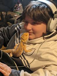 me and my Sons bearded dragon