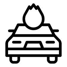Car Icon Transport Vehicle Security Burning Fire Accident Transportation Insurance Firefighting Car Car Icons Free Icons Icon